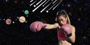 woman battling the universe