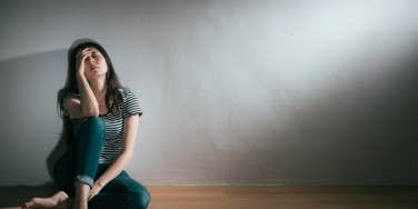 woman feeling isolated and alone
