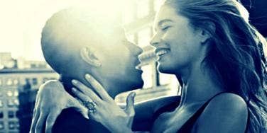 couple hugging outside