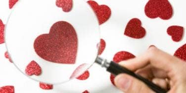 magnifying glass hearts