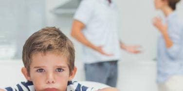 kid listening to parents fighting