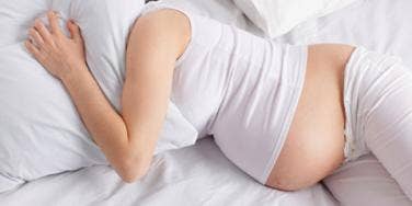 pregnant woman in bed