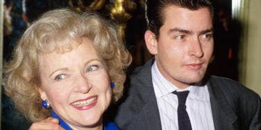 Betty White and Charlie Sheen Betty White and Charlie Sheen