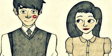 girl kissed guy on cheek girl kissed guy on cheek
