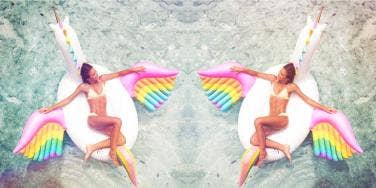 Funboy Rainbow Pegasus Float Rainbow Pegasus Unicorn Pool Float