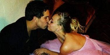 Ryan Sweeting and Kaley Cuoco Sweeting on their wedding day