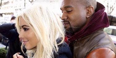 Kim Kardashian and Kanye West at Paris Fashion Week from Kim Kardashian's Instagram page