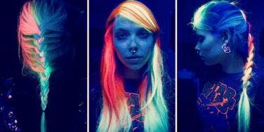 Glow-In-The-Dark Rainbow Hair Glow-In-The-Dark Rainbow Hair