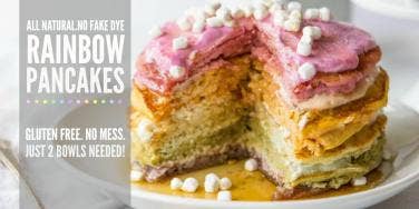 Eat Your Rainbow All Natural Rainbow Pancake Cake