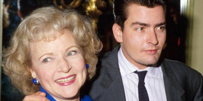 Betty White and Charlie Sheen