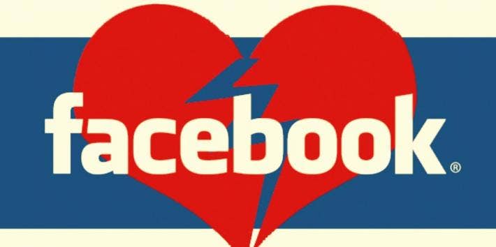 broken facebook heart