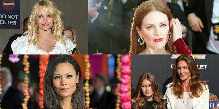 celebrity home births julianne moore thandie newton pamela anderson kaia gerber cindy crawford