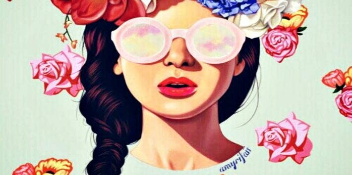 girl with lipstick