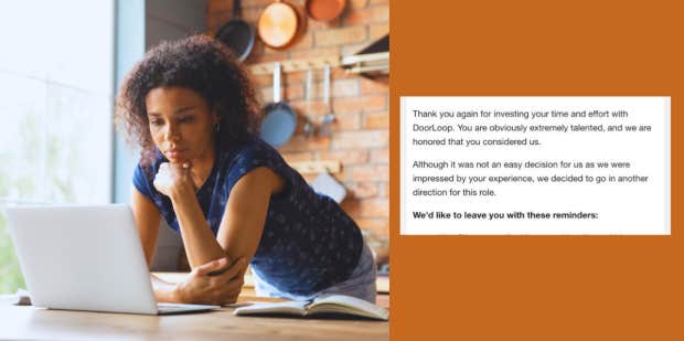 job rejection email
