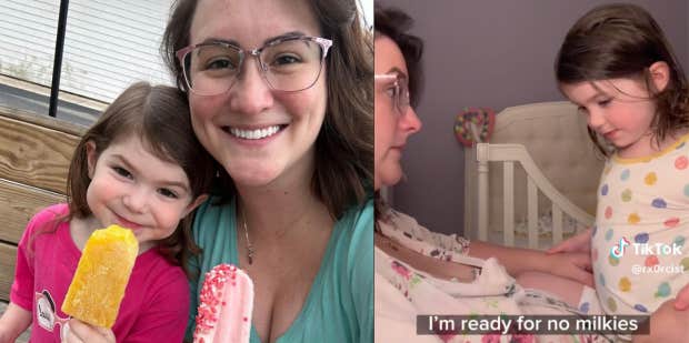 4-Year-Old Consoles Her Crying Mom After The Little Girl Tells Her She's Done With 'Milkies' - Vimarsana News