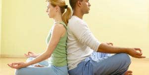 couple meditating together