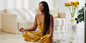 woman meditating