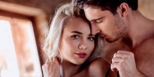 intimate man and woman