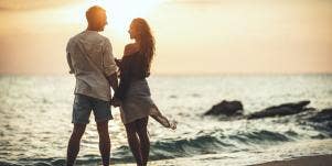 man and woman on beach