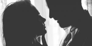 woman and man embracing