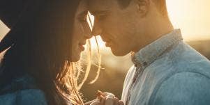 woman and man embracing