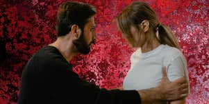 man controlling woman