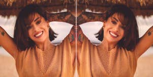 woman smiling