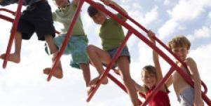 kids on monkey bars