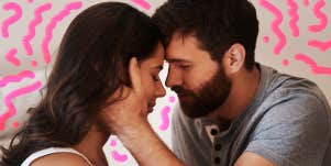 man and woman embracing