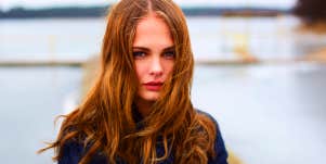 woman staring