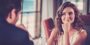 woman smiling while dating