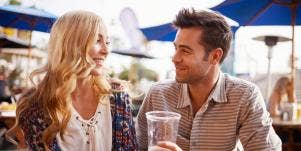 man and woman on date