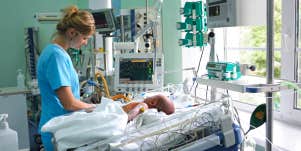 Newborn intensive care unit and nurse