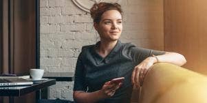 woman sitting thinking