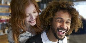 happy smiling couple