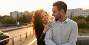 couple smiling at each other