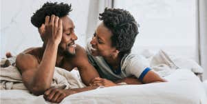 couple laying in bed