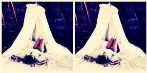 Relaxing in bed
