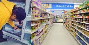 Baby formula in grocery stores are held under lock and key.