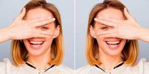 woman treating herself with an at home facial