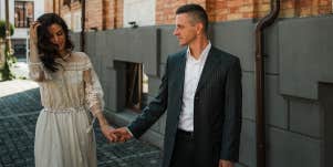 couple holding hands