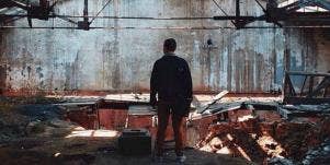 man standing alone