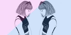 pink blue