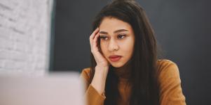 woman watching video