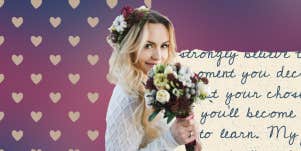 bride holding flowers