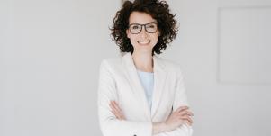 professional woman in white