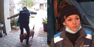 Amazon worker saves teen and her dog