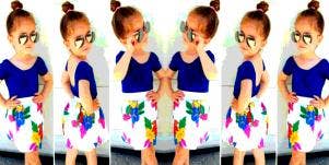 little girl modeling