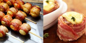 bacon-fried mozzarella sticks