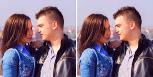 man flirting with woman